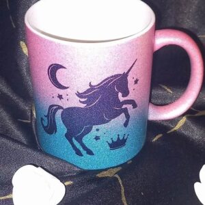 Mug à paillettes avec dégradé de couleurs personnalisable